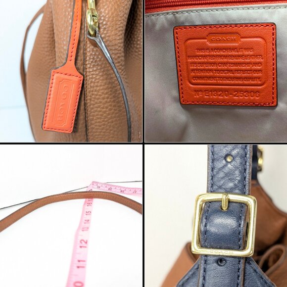 Coach Legacy Brown Pebbled Leather Convertible Large Bucket Bag 25306 - Picture 8 of 10